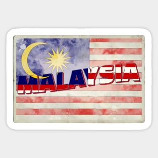 Malaysia Vintage style retro souvenir Sticker